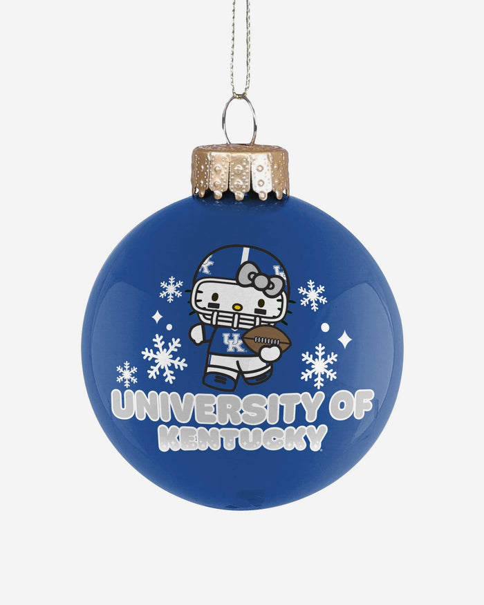 Kentucky Wildcats Hello Kitty® Glass Ball Ornament FOCO - FOCO.com