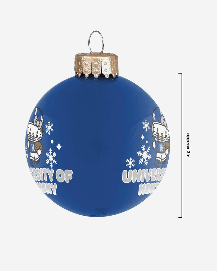 Kentucky Wildcats Hello Kitty® Glass Ball Ornament FOCO - FOCO.com