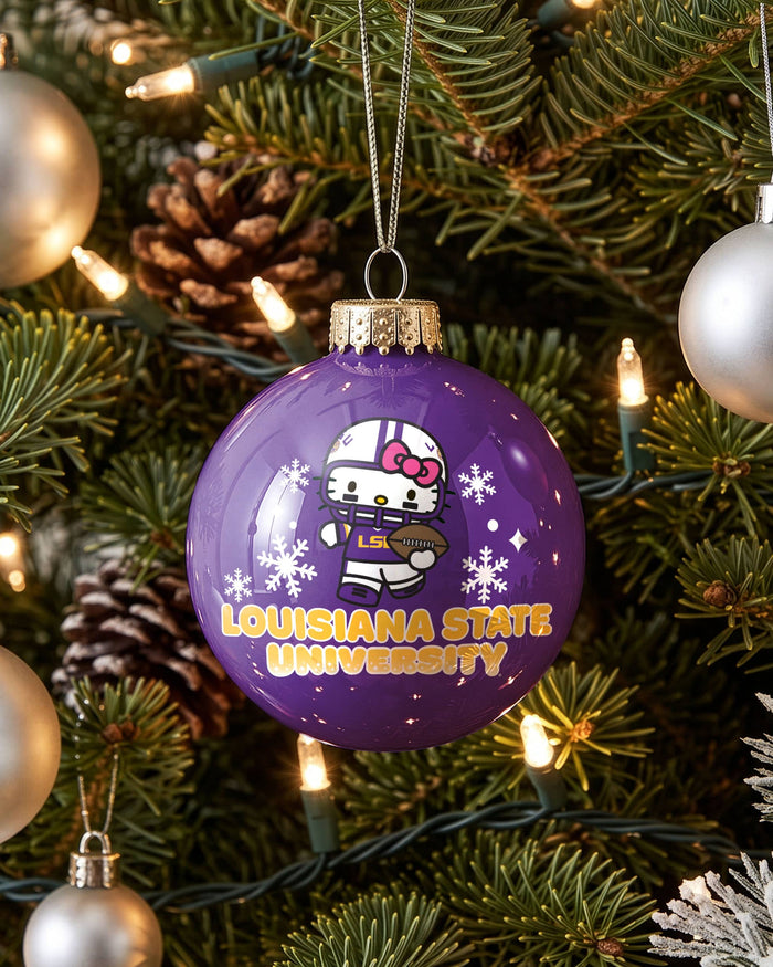 LSU Tigers Hello Kitty® Glass Ball Ornament