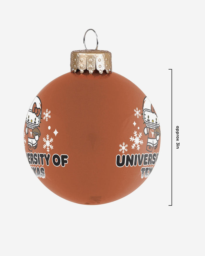 Texas Longhorns Hello Kitty® Glass Ball Ornament FOCO - FOCO.com