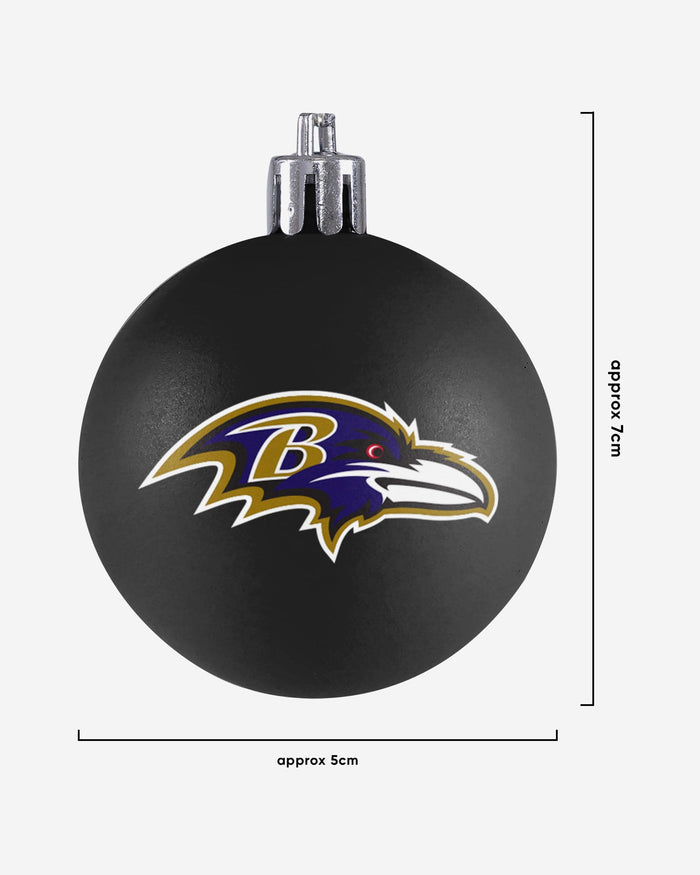 Baltimore Ravens 12 Pack Ball Ornament Set FOCO - FOCO.com