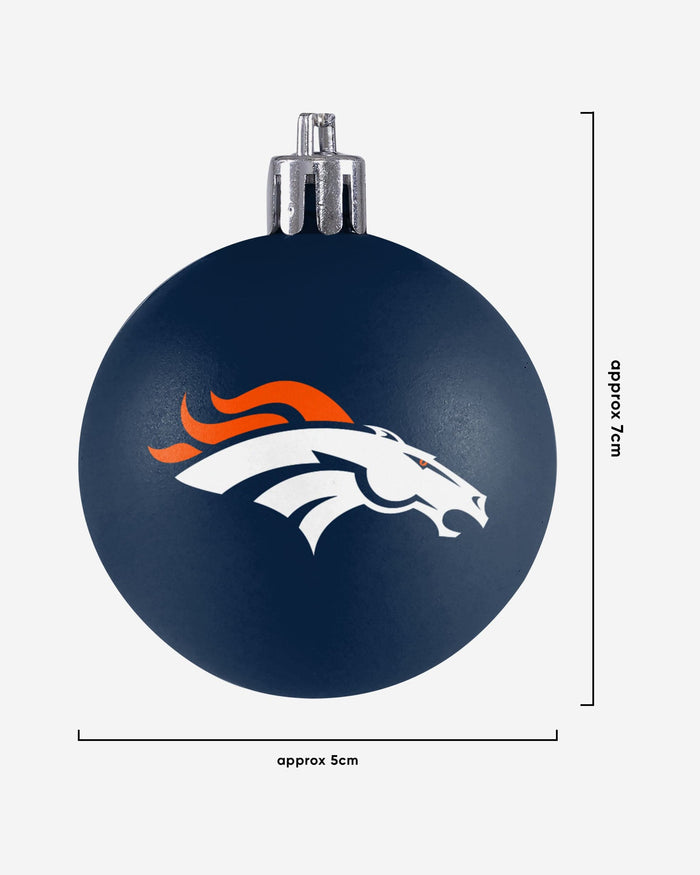 Denver Broncos 12 Pack Ball Ornament Set FOCO - FOCO.com