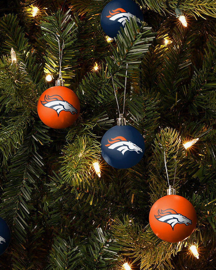 Denver Broncos 12 Pack Ball Ornament Set FOCO - FOCO.com