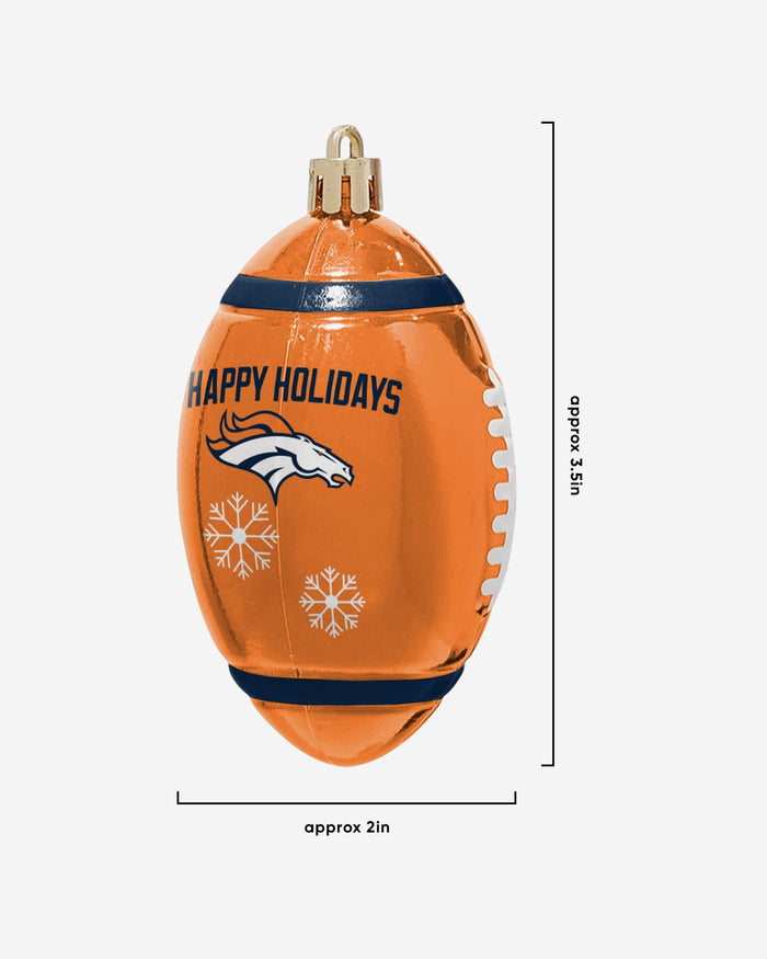 Denver Broncos 12 Pack Football Ornament Set FOCO - FOCO.com