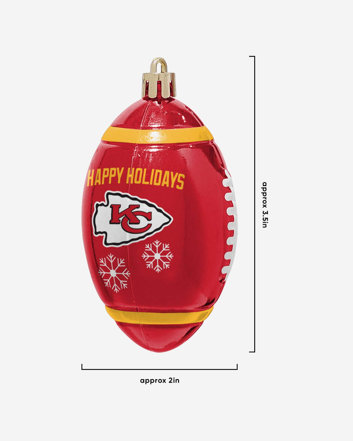 Kansas City Chiefs 12 Pack Football Ornament Set FOCO - FOCO.com