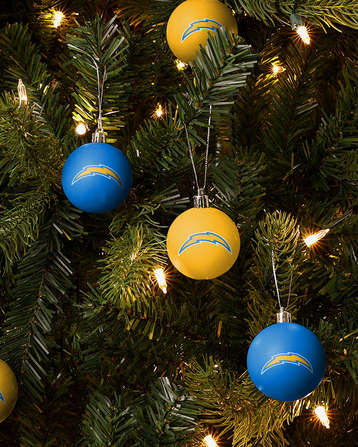 Los Angeles Chargers 12 Pack Ball Ornament Set FOCO - FOCO.com