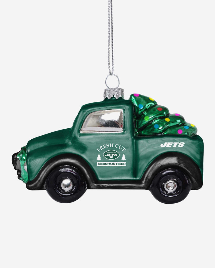 New York Jets Blown Glass Truck Ornament FOCO - FOCO.com