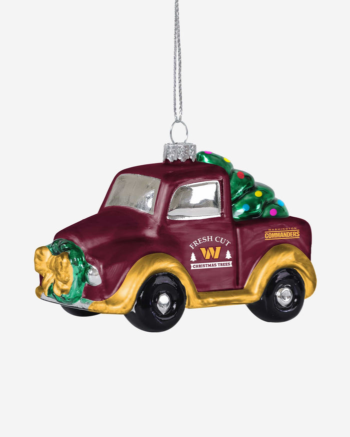 Washington Commanders Blown Glass Truck Ornament FOCO - FOCO.com