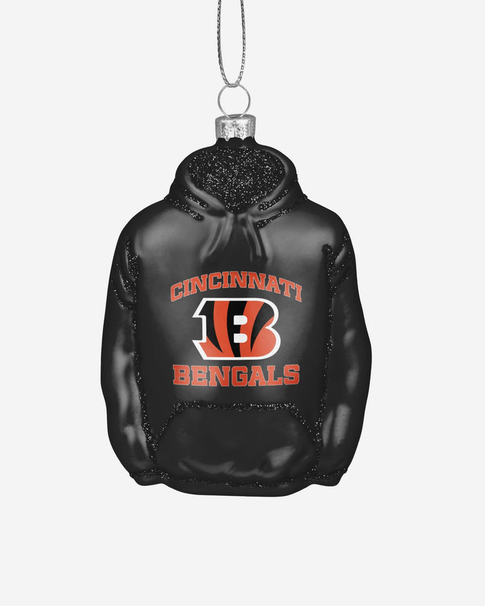 Cincinnati Bengals Glitter Hoodie Ornament FOCO - FOCO.com