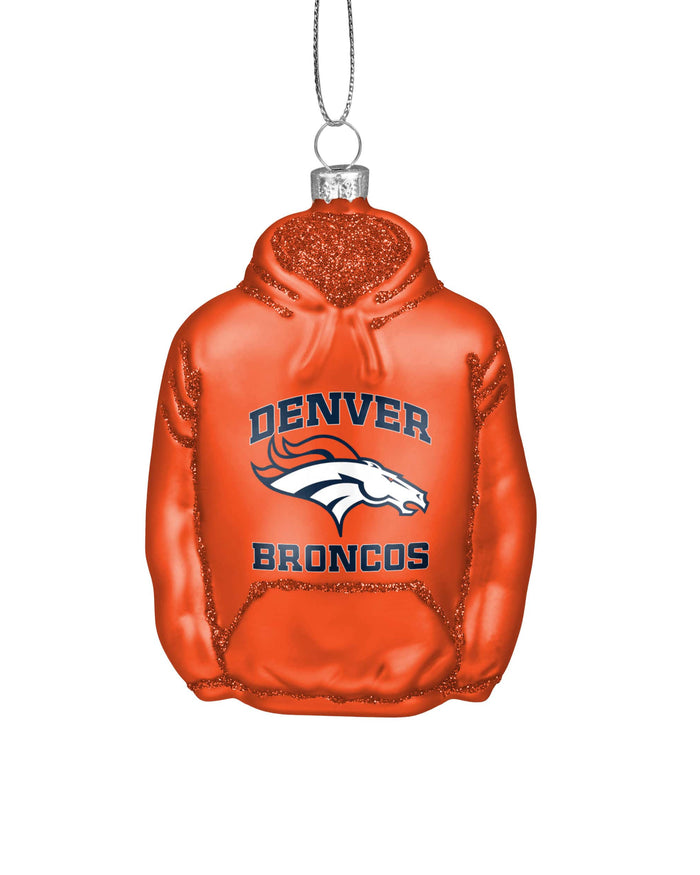Denver Broncos Glitter Hoodie Ornament FOCO - FOCO.com