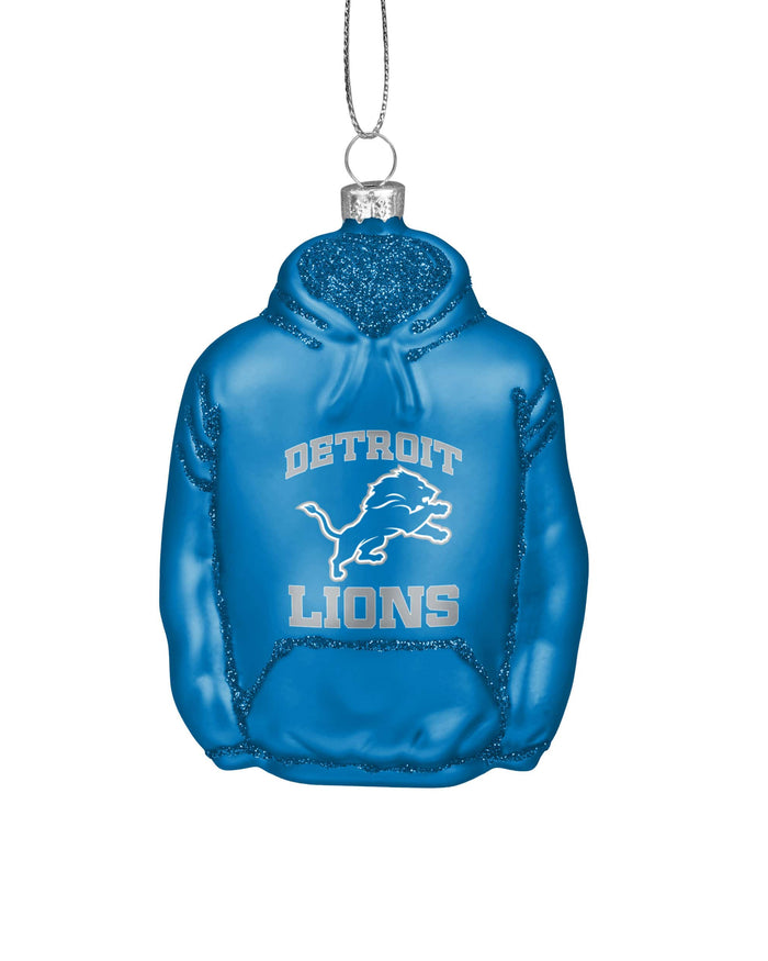 Detroit Lions Glitter Hoodie Ornament FOCO - FOCO.com