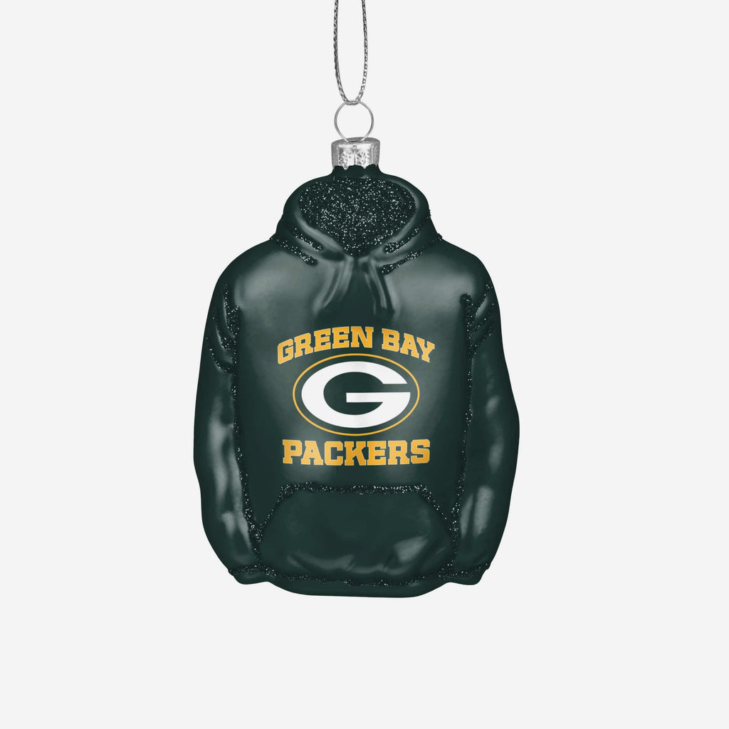 Green Bay Packers Glitter Hoodie Ornament FOCO - FOCO.com