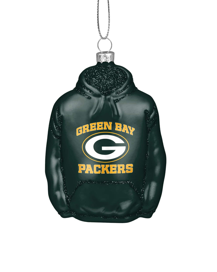 Green Bay Packers Glitter Hoodie Ornament FOCO - FOCO.com