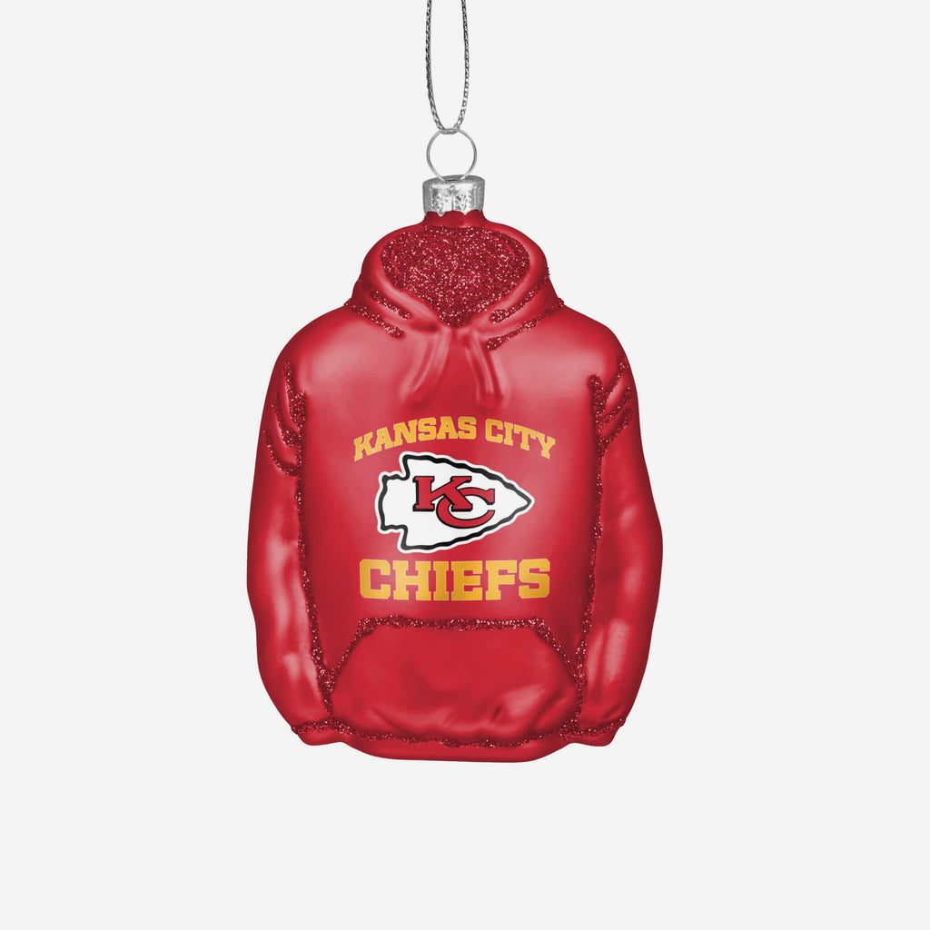 Kansas City Chiefs Glitter Hoodie Ornament FOCO - FOCO.com