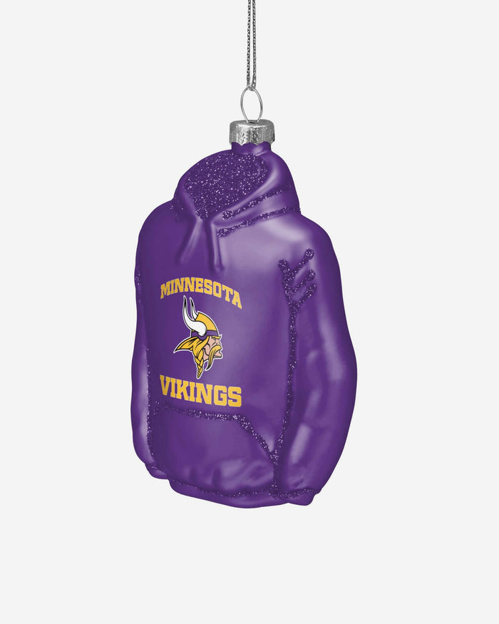 Minnesota Vikings Glitter Hoodie Ornament FOCO - FOCO.com