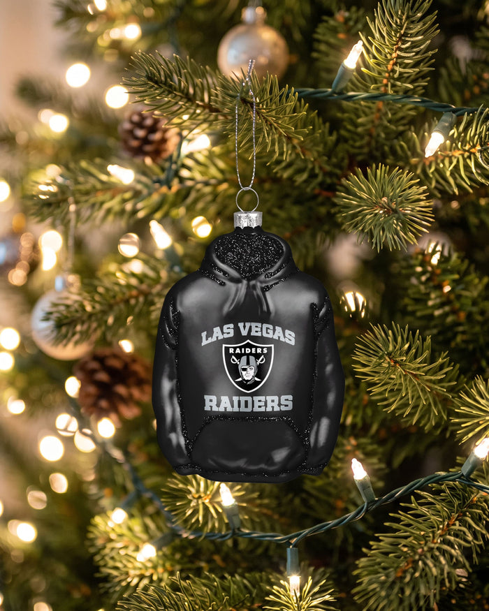 Las Vegas Raiders Glitter Hoodie Ornament FOCO - FOCO.com
