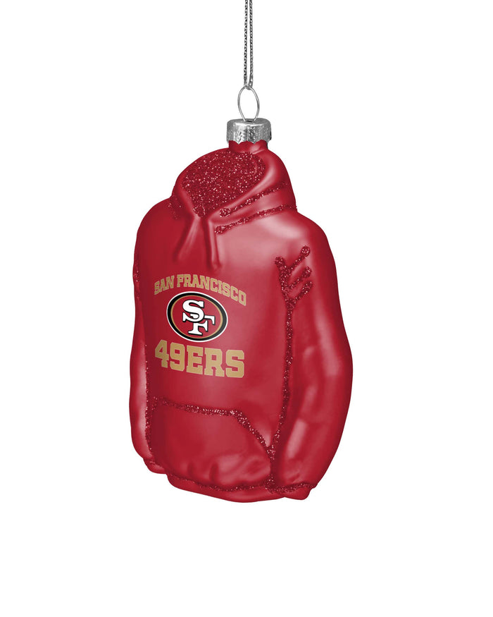 San Francisco 49ers Glitter Hoodie Ornament FOCO - FOCO.com