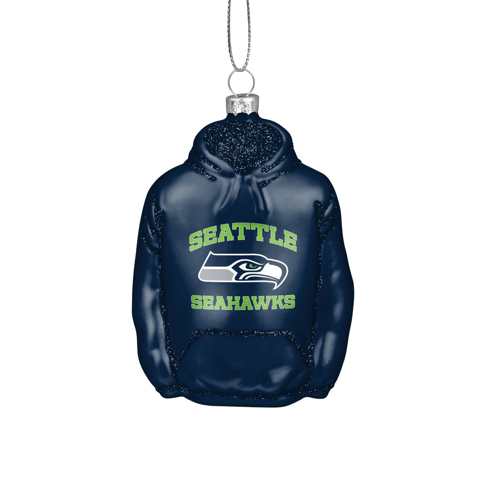 Seattle Seahawks Glitter Hoodie Ornament FOCO - FOCO.com