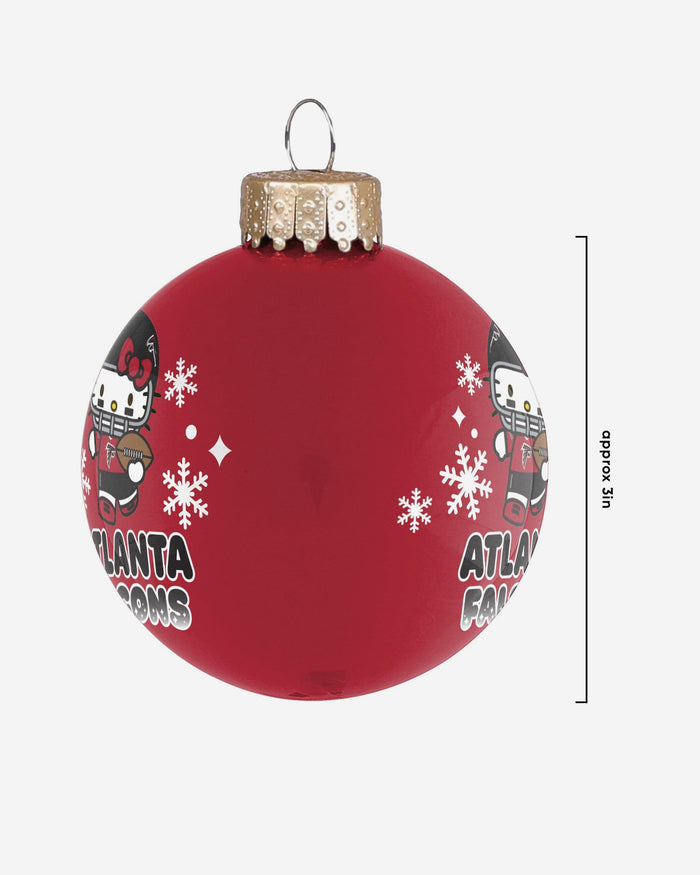 Atlanta Falcons Hello Kitty® Glass Ball Ornament FOCO - FOCO.com