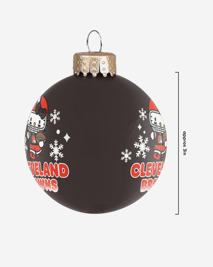 Cleveland Browns Hello Kitty® Glass Ball Ornament FOCO - FOCO.com