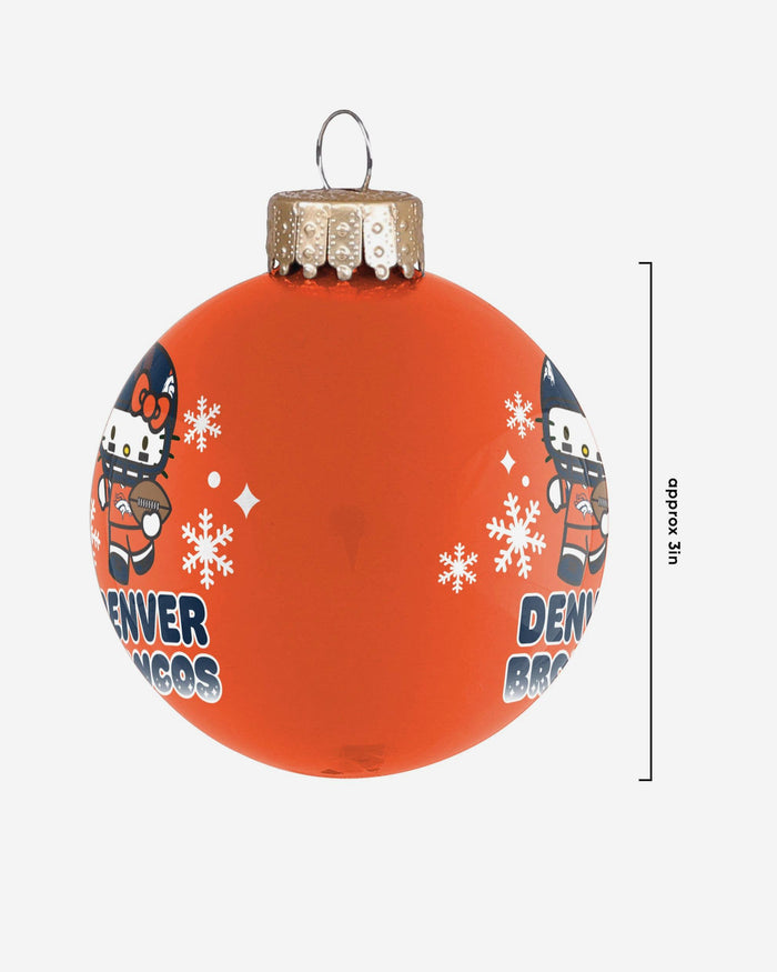 Denver Broncos Hello Kitty® Glass Ball Ornament FOCO - FOCO.com
