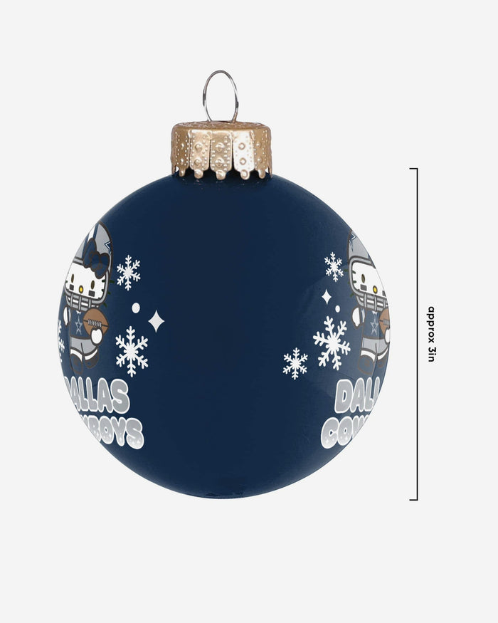 Dallas Cowboys Hello Kitty® Glass Ball Ornament FOCO - FOCO.com