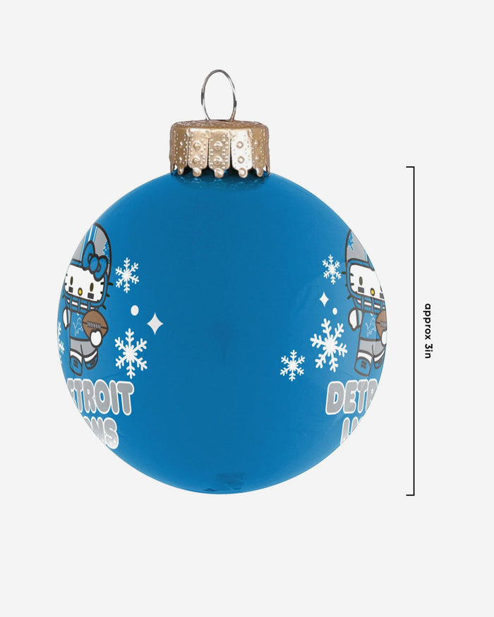 Detroit Lions Hello Kitty® Glass Ball Ornament FOCO - FOCO.com