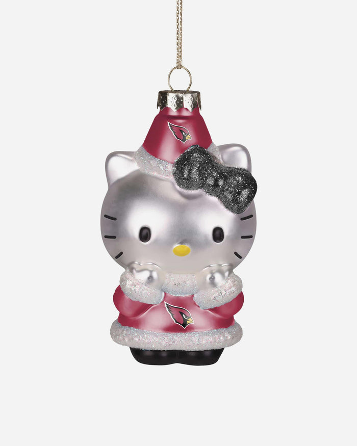 Arizona Cardinals Hello Kitty® Glitter Ornament FOCO - FOCO.com