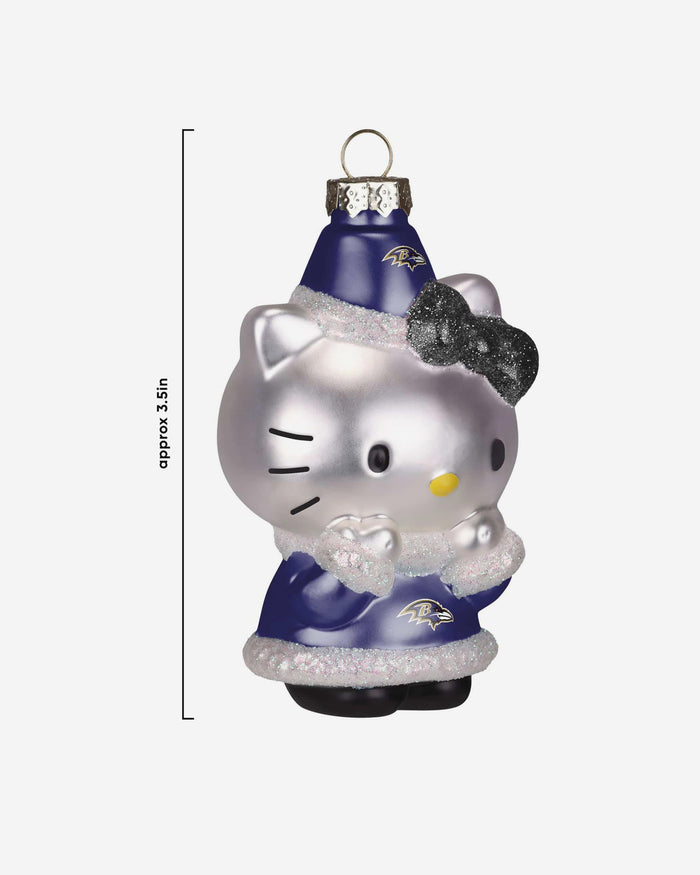 Baltimore Ravens Hello Kitty® Glitter Ornament FOCO - FOCO.com