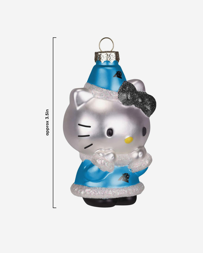 Carolina Panthers Hello Kitty® Glitter Ornament FOCO - FOCO.com