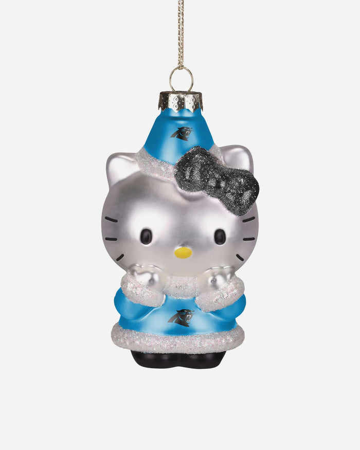Carolina Panthers Hello Kitty® Glitter Ornament FOCO - FOCO.com