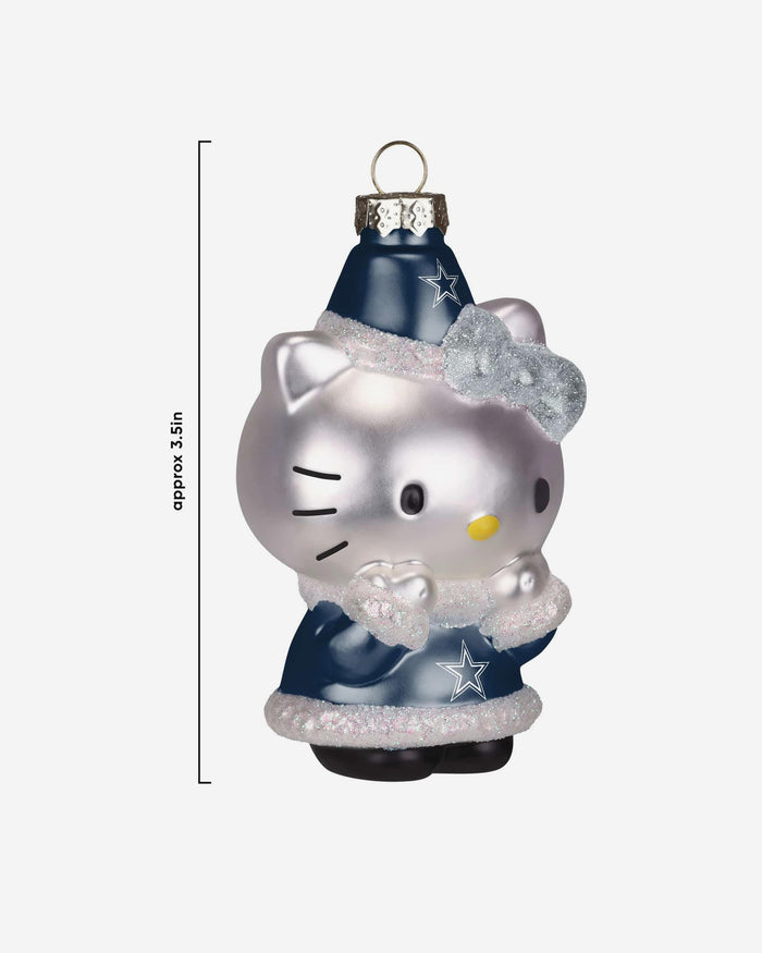 Dallas Cowboys Hello Kitty® Glitter Ornament FOCO - FOCO.com