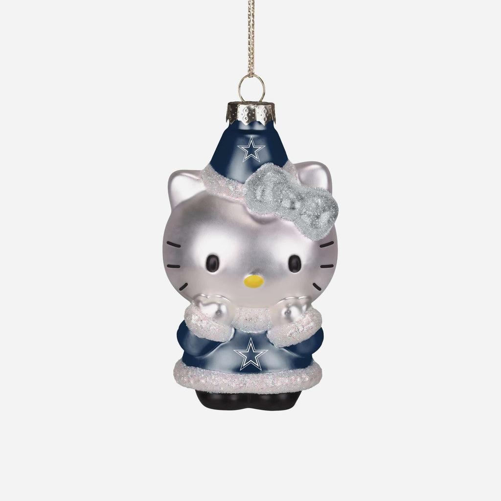 Dallas Cowboys Hello Kitty® Glitter Ornament FOCO - FOCO.com