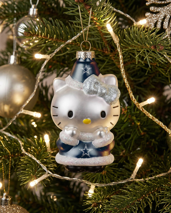 Dallas Cowboys Hello Kitty® Glitter Ornament FOCO - FOCO.com