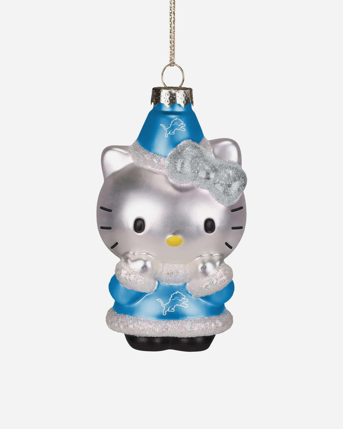 Detroit Lions Hello Kitty® Glitter Ornament FOCO - FOCO.com