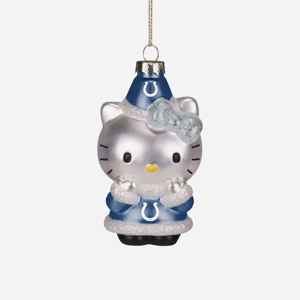 Indianapolis Colts Hello Kitty® Glitter Ornament FOCO - FOCO.com