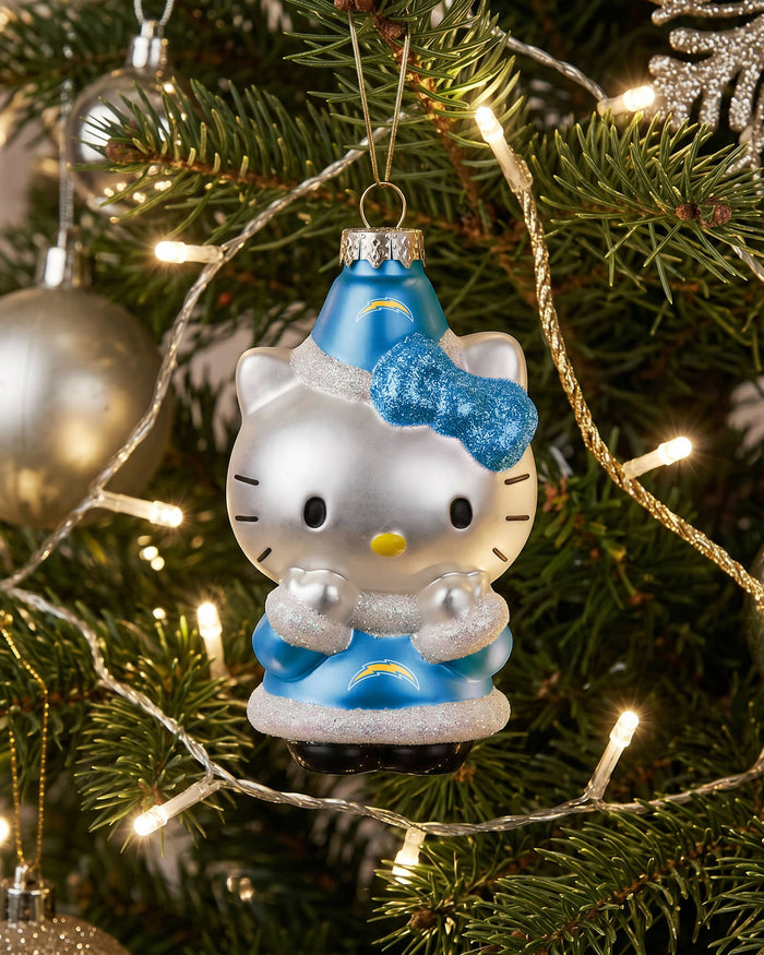 Los Angeles Chargers Hello Kitty® Glitter Ornament FOCO - FOCO.com