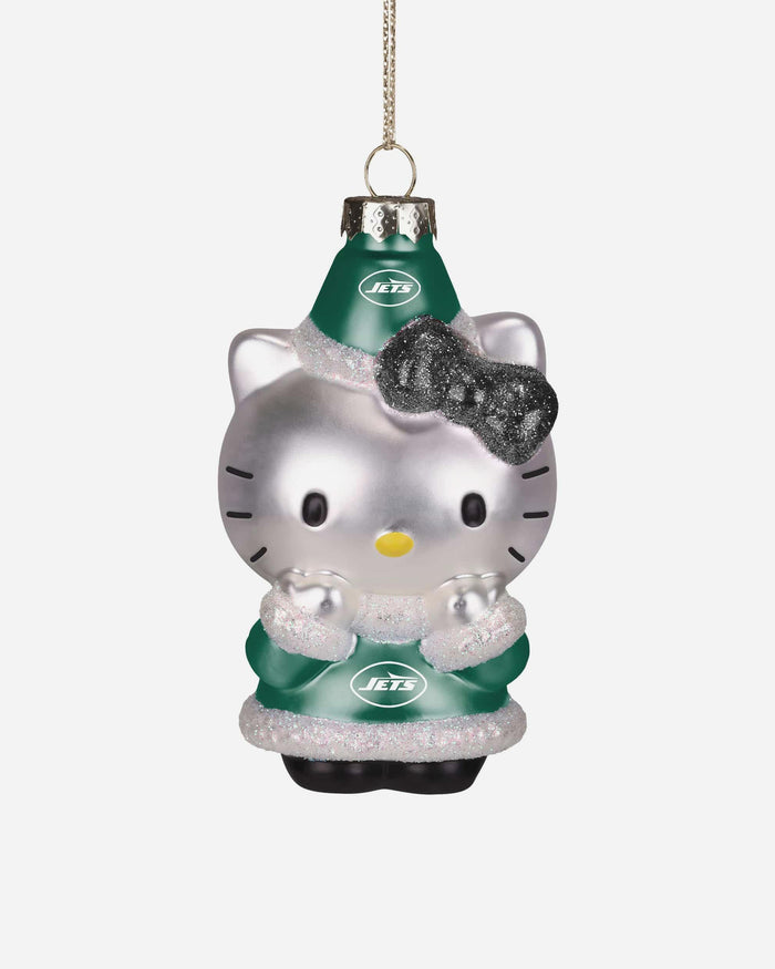 New York Jets Hello Kitty® Glitter Ornament FOCO - FOCO.com