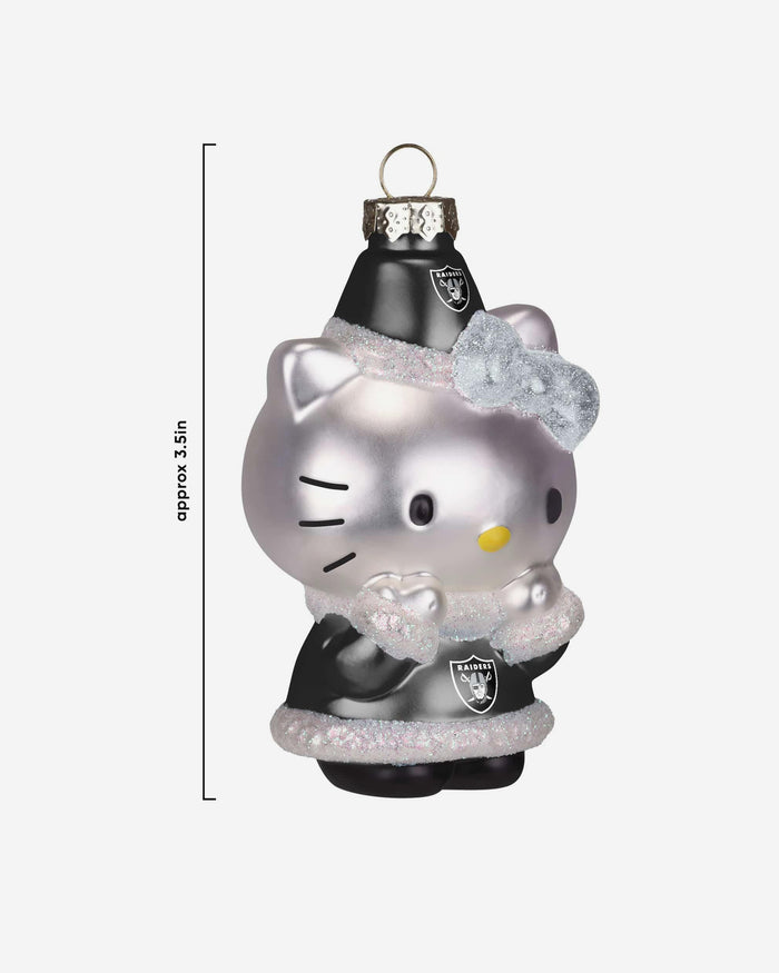 Las Vegas Raiders Hello Kitty® Glitter Ornament FOCO - FOCO.com