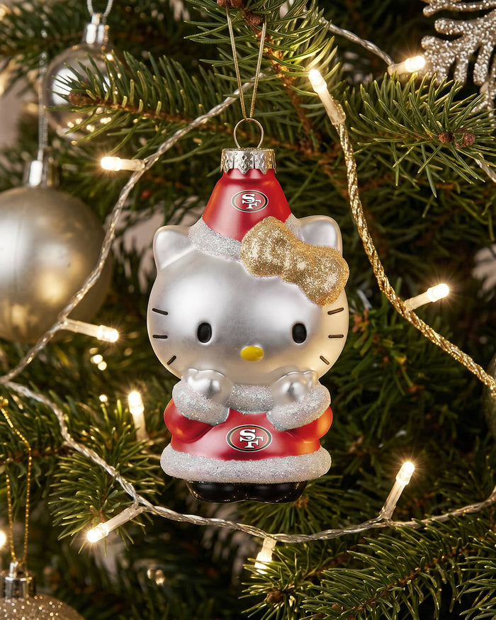 San Francisco 49ers Hello Kitty® Glitter Ornament FOCO