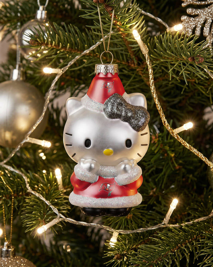Tampa Bay Buccaneers Hello Kitty® Glitter Ornament FOCO - FOCO.com