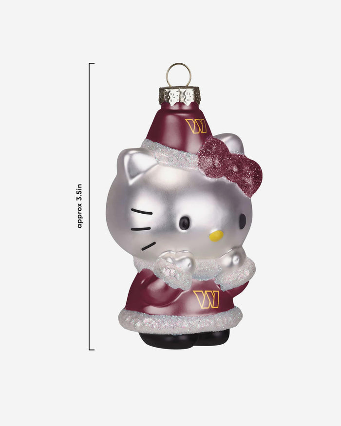 Washington Commanders Hello Kitty® Glitter Ornament FOCO - FOCO.com