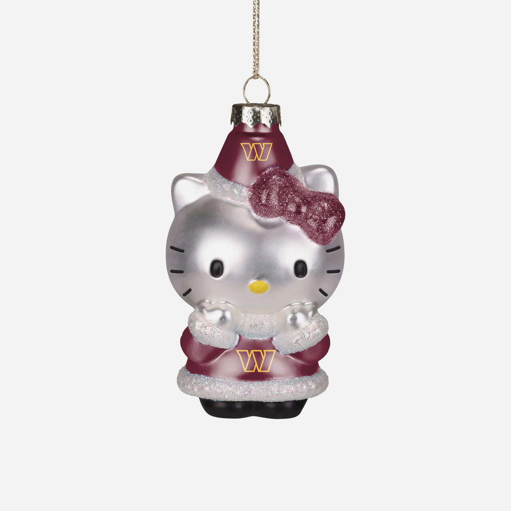Washington Commanders Hello Kitty® Glitter Ornament FOCO - FOCO.com