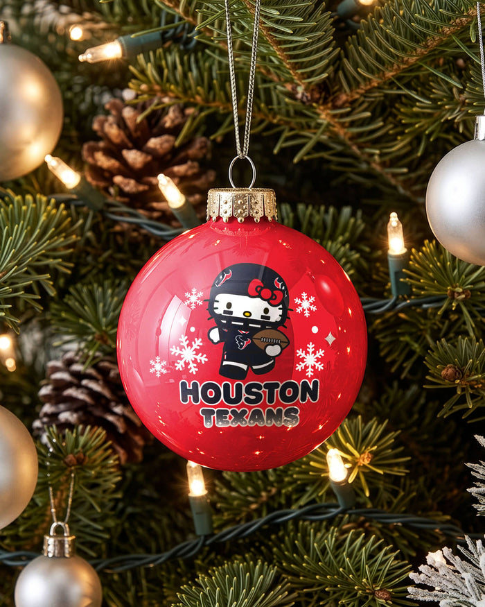 Houston Texans Hello Kitty® Glass Ball Ornament FOCO - FOCO.com