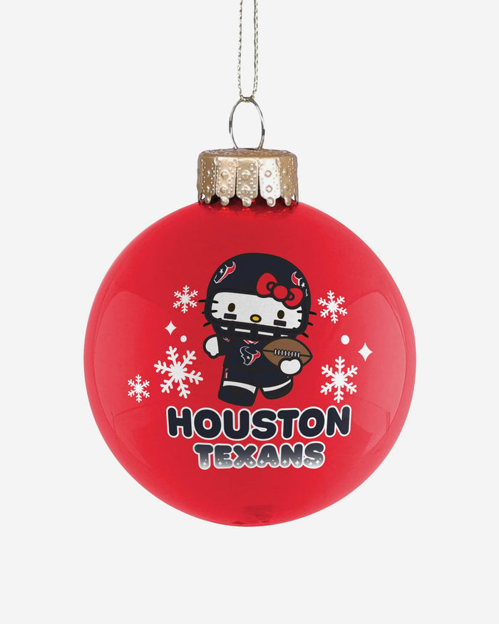 Houston Texans Hello Kitty® Glass Ball Ornament FOCO - FOCO.com