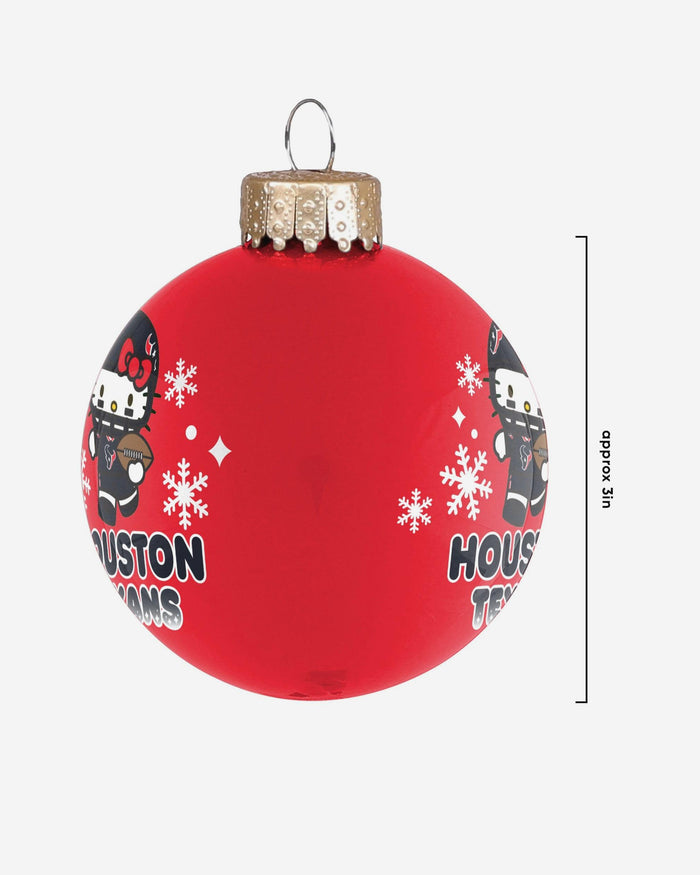Houston Texans Hello Kitty® Glass Ball Ornament FOCO - FOCO.com
