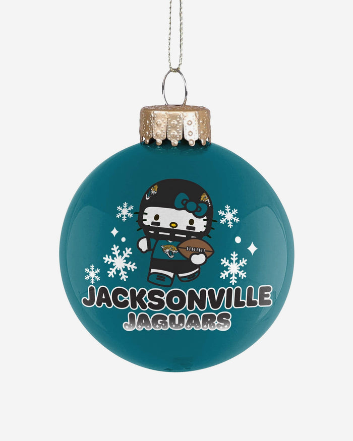 Jacksonville Jaguars Hello Kitty® Glass Ball Ornament FOCO - FOCO.com