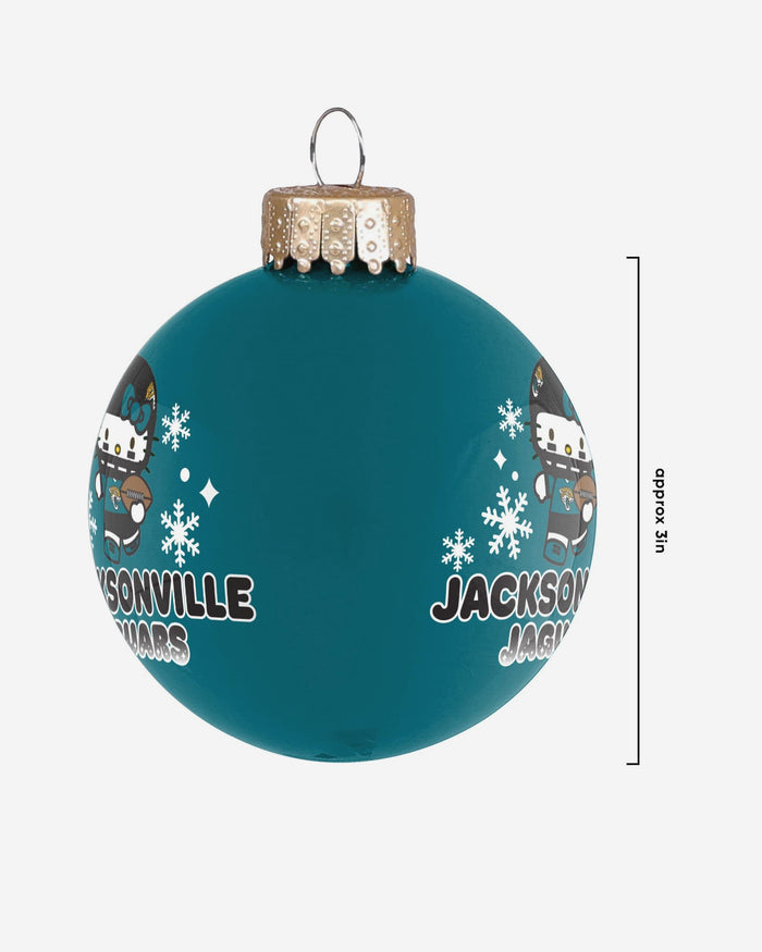 Jacksonville Jaguars Hello Kitty® Glass Ball Ornament FOCO - FOCO.com