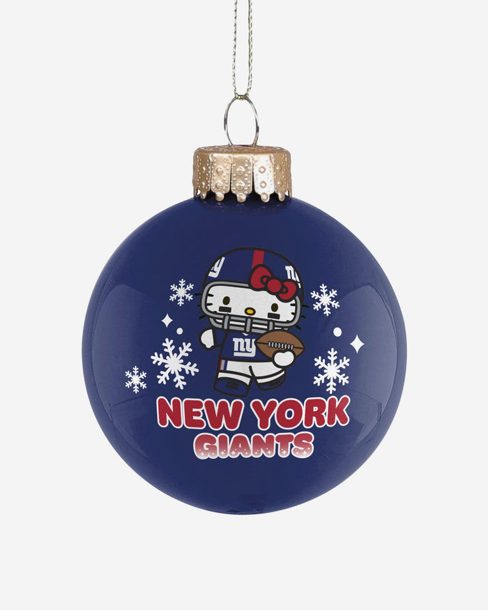 New York Giants Hello Kitty® Glass Ball Ornament FOCO - FOCO.com