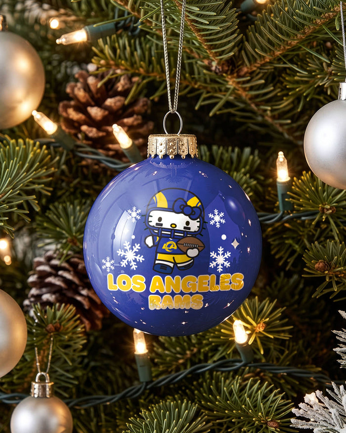 Los Angeles Rams Hello Kitty® Glass Ball Ornament FOCO - FOCO.com
